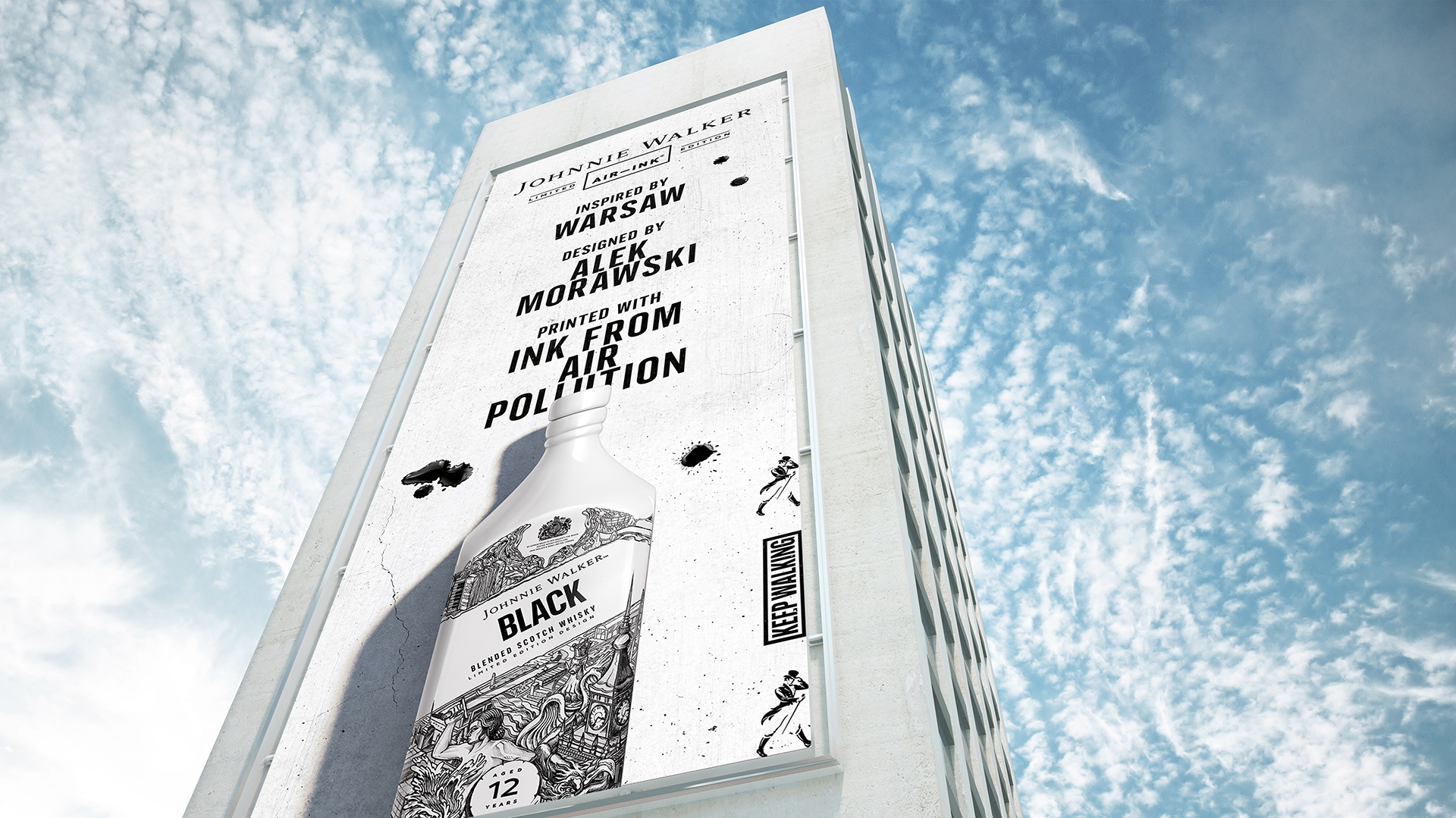 Diageo Johnnie Walker bottles printed with AIR-INK