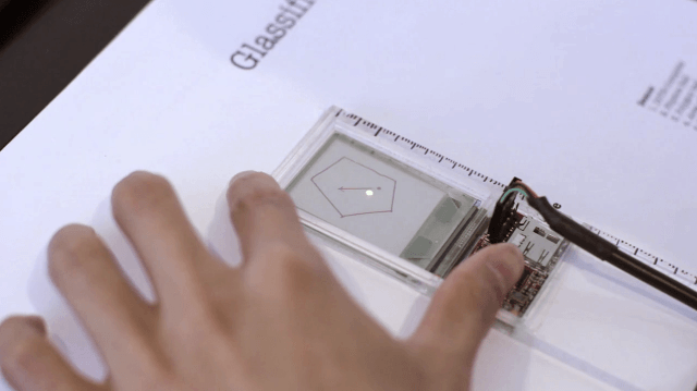 Glassified transparent ruler display