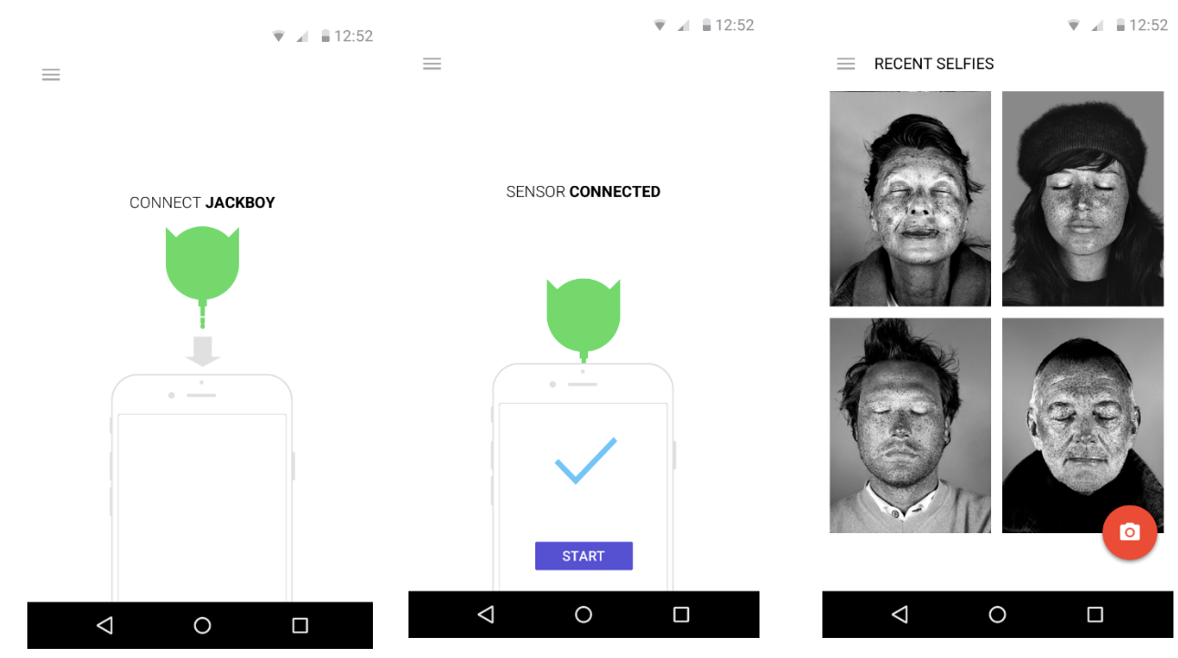 Jackboy Android application interface